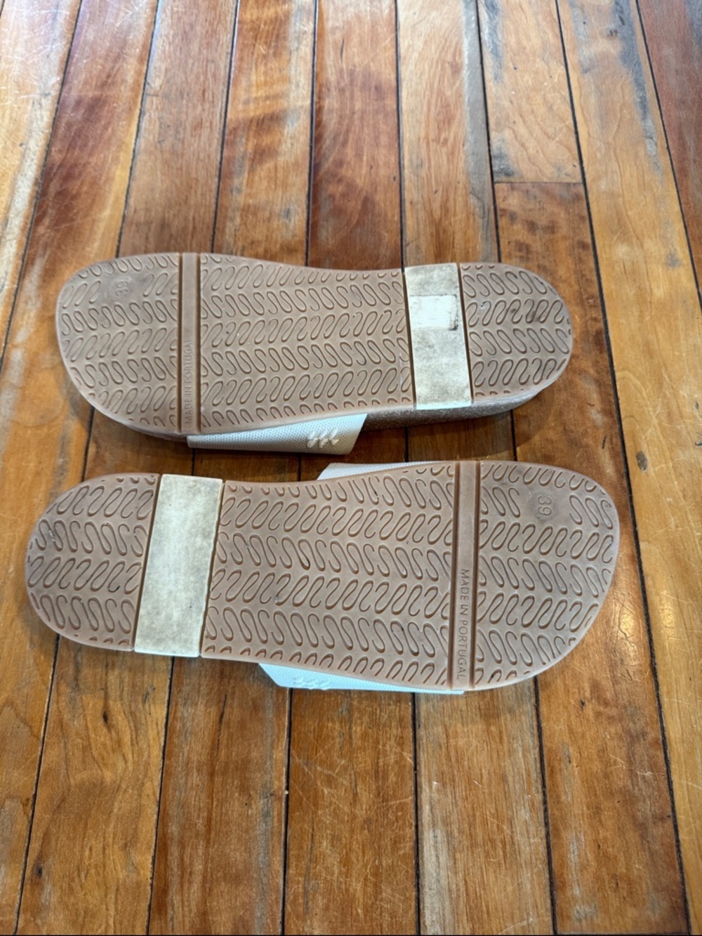 Message White Slide Sandals for Women - Picture 3 of 4